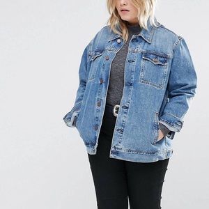 ASOS Curve Oversized Denim Girlfriend Jacket